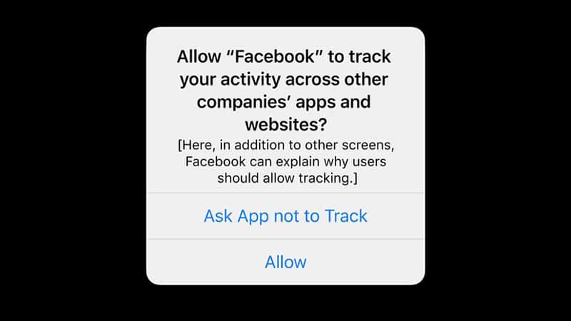 iOS 14 new user privacy focused tracking prompt appearing