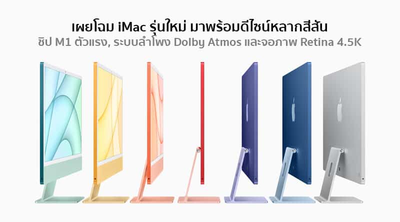 All new iMac features stunning vibrant design powered by M1 chip brilliant 4.5K retina display