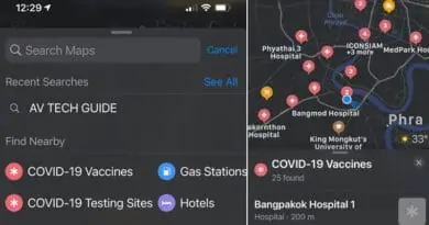 Apple Maps show thousand vaccines service points all area in country