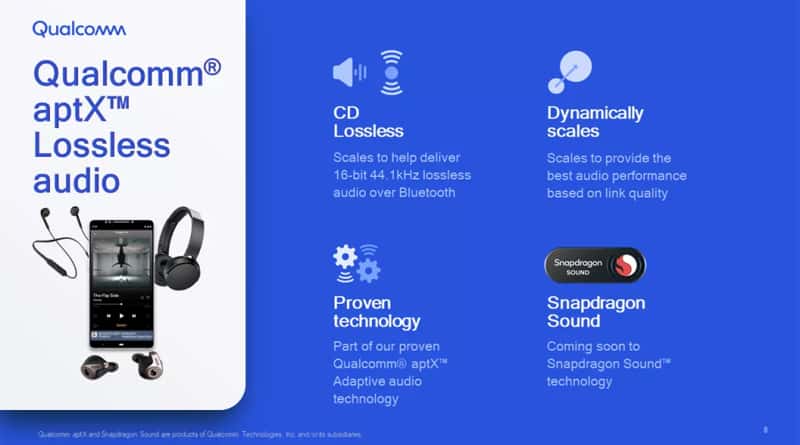 Qualcomm aptX Lossless promised deliver lossless CD quality audio over bluetooth wireless