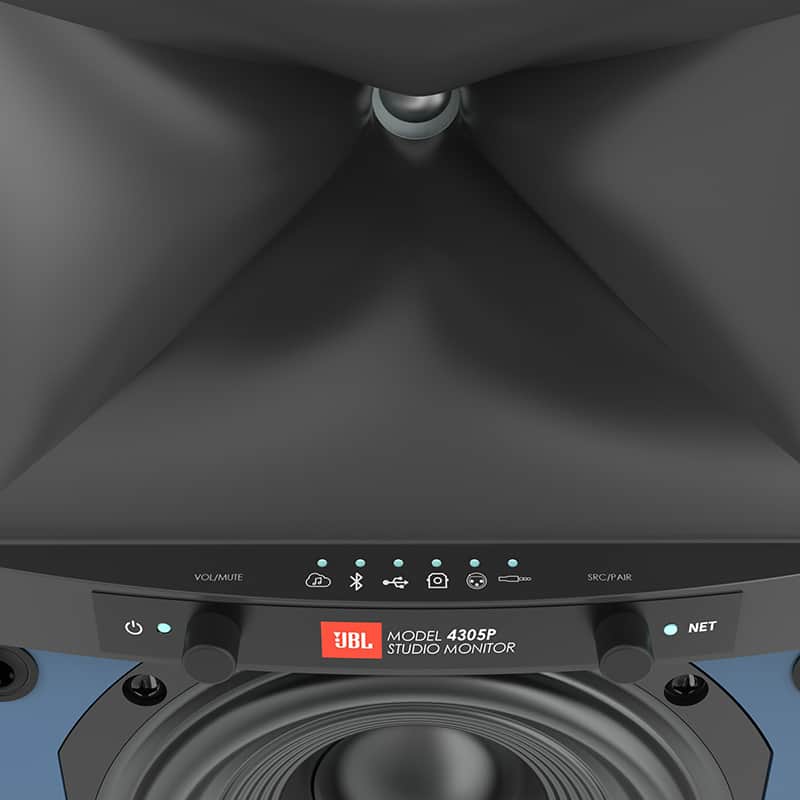 JBL launched 4305P Studio Monitor powered speaker with hi-res audio streaming MQA Roon ready