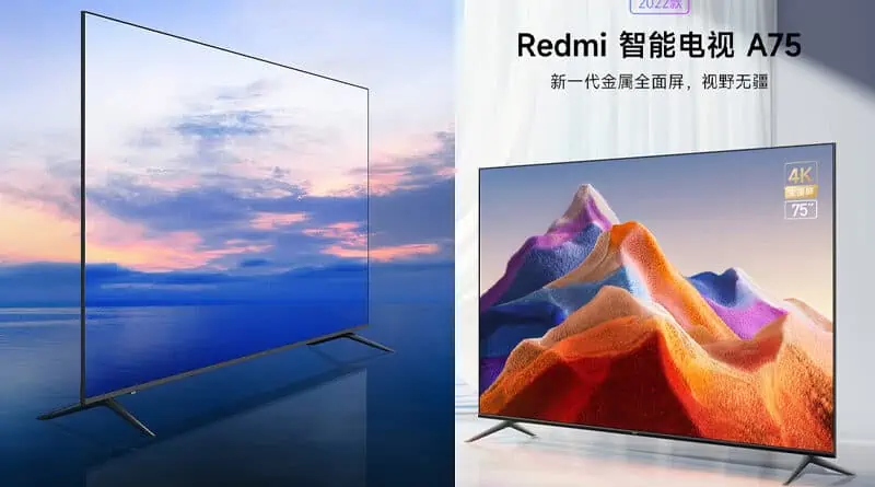 Xiaomi unveils new Redmi A75 2022 75-inch smart tv in China