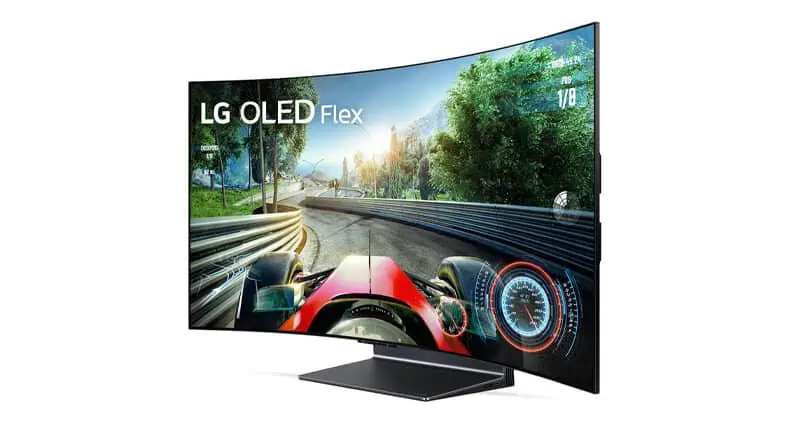 LG introduce first bendable OLED TV lets users choose flat or curved modes