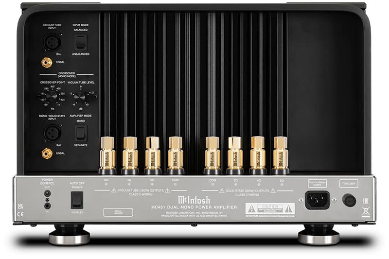McIntosh MC451 mono power amplifier combines valve and solid-state tech in one box