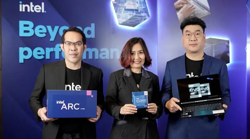 Intel Thailand Executive with the latest 13 Gen Intel Core Processors and Intel arc Discrete GPU